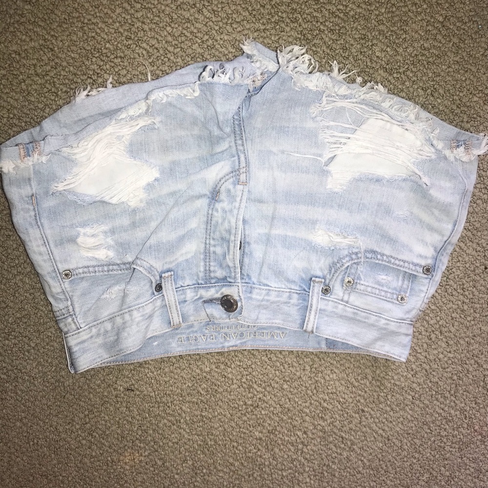 light wash shorts